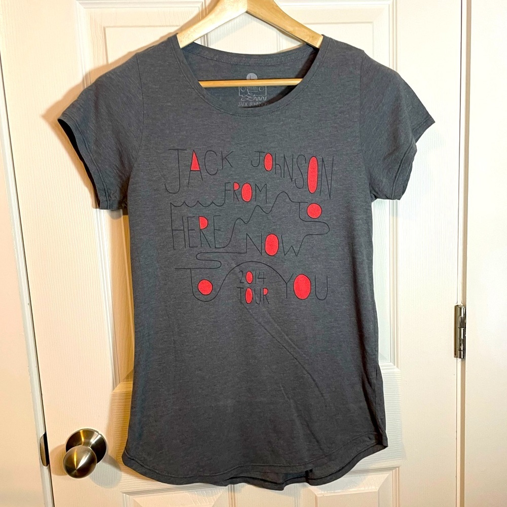 Jack Johnson From Here to Now to You 2014 tour band heather gray tee womans sz L
